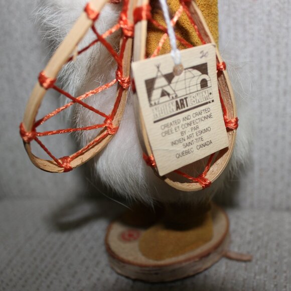 3/$77❤️Inuit Indien Art Eskimo doll real fur suede sleeping eyes St-Tite Quebec - Picture 11 of 13